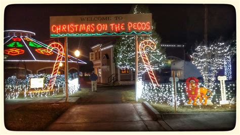 Christmas on the pecos in carlsbad nm - Dec 2019. Christmas on the Pecos is a nice tour of the lights on the river. The majority of homes decorate their yards and it is always changing. There are new displays up every year. The large displays are of commercial quality, designed, and made locally in Carlsbad. Book your tickets early and become you travel in from out of town as they ... 